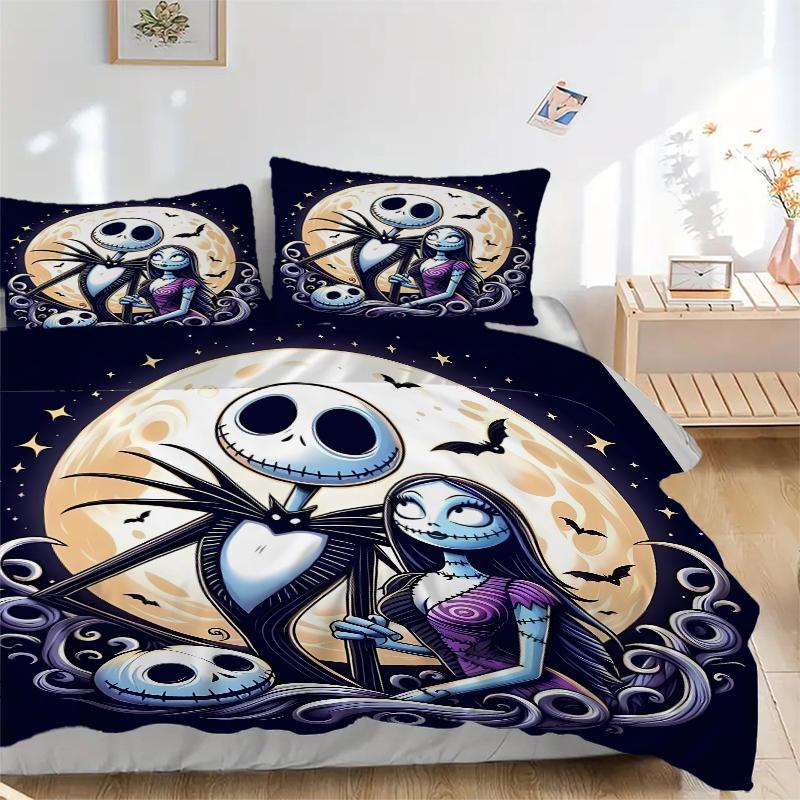 3Pcs Nightmare Before Christmas Bedding Sets For All Sizes New 3D Printed Bed Cover Comforter Duvet Cover Pillowcase Bedroom Decoration