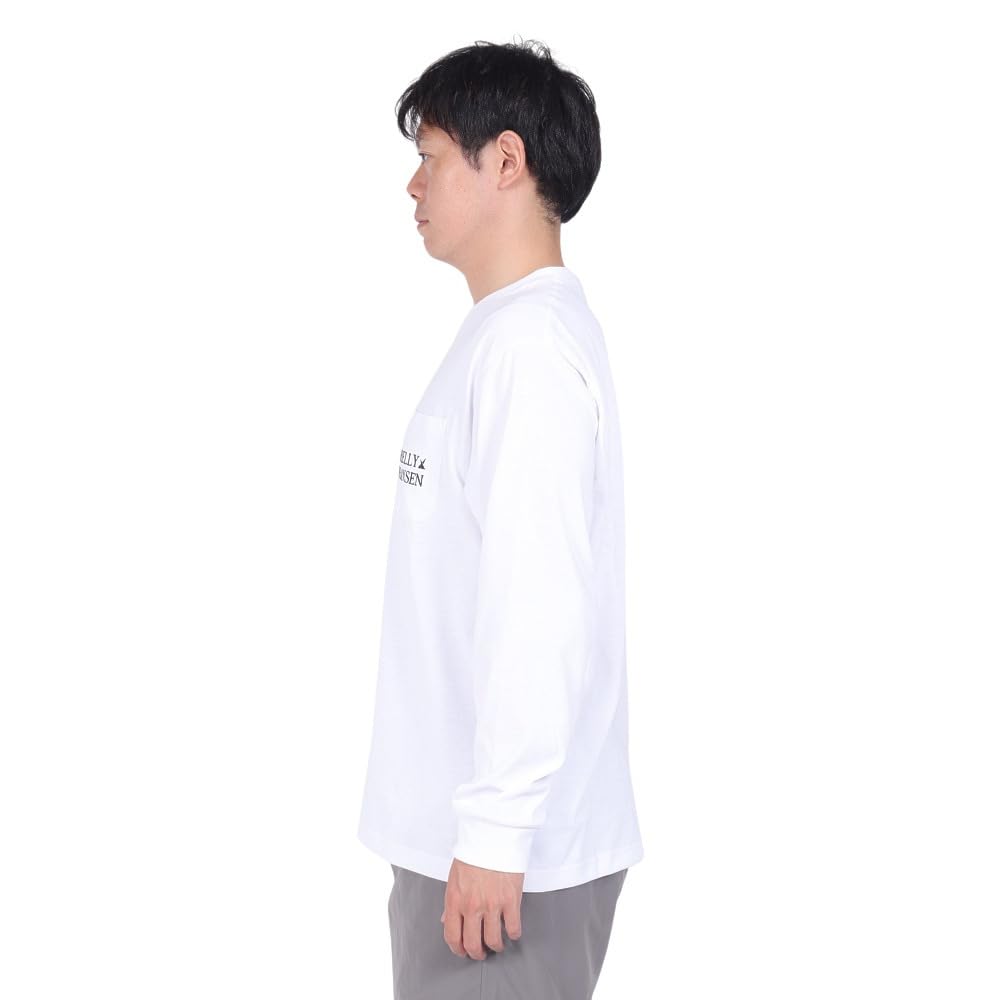 Helly Hansen HH32466 Long Sleeve HH Logo Sail Tee, Unisex, Clear White, Size S