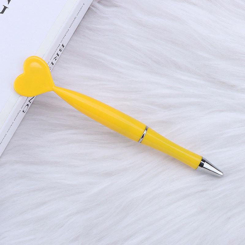 12pcs Valentine's Day Heart Shape Pens Black Gel Ink Rollerball Pens For Office School Supplies Gift Kids Ballpoint Pens
