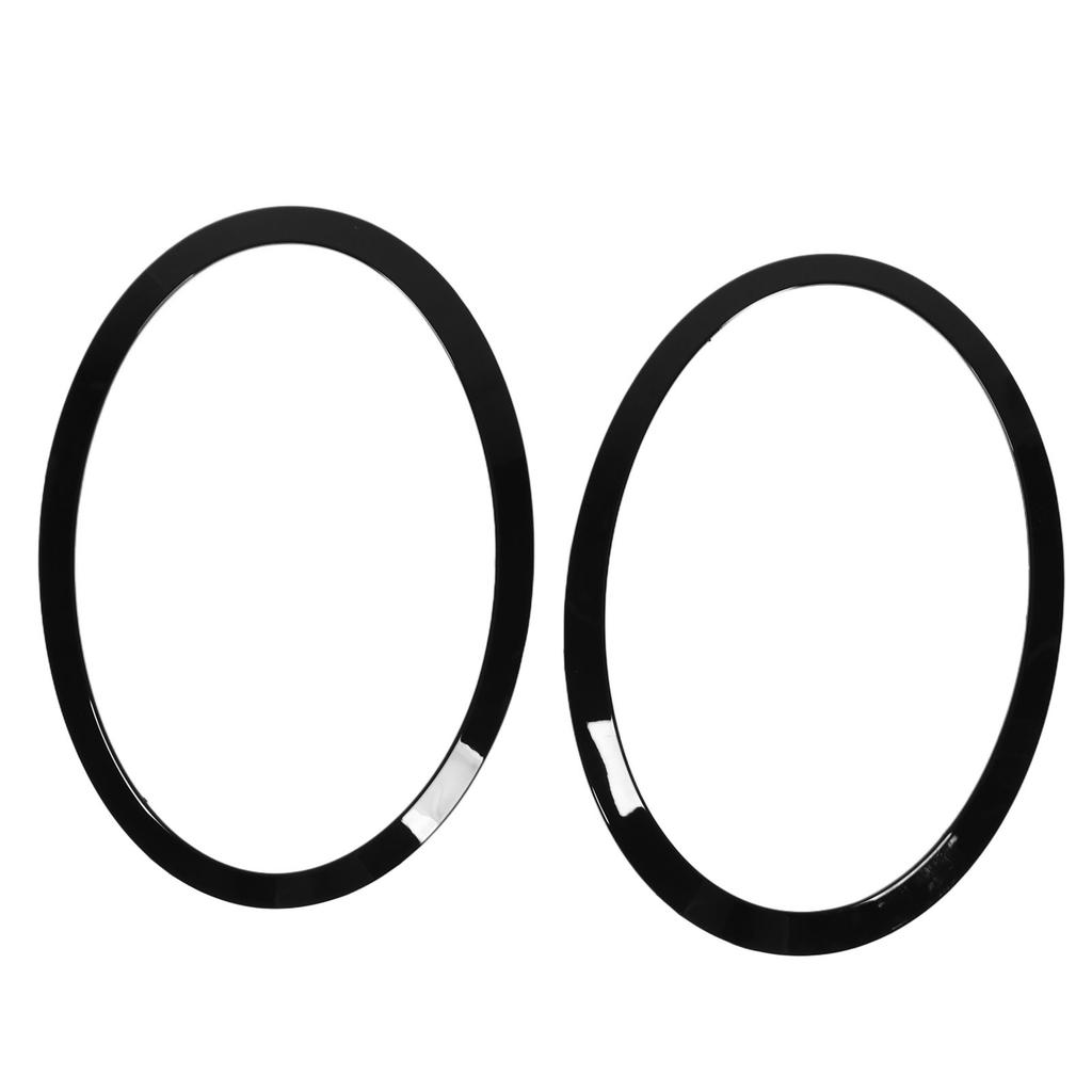 1Pair Headlight Trim Ring 51137300631 Gloss Black Practical Headlight Bezel Trim Ring Replacement for Cooper 5‑Door