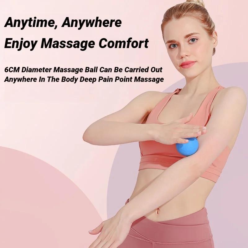TPE 6CM Fascia Ball Deep Tissue Muscle Relaxation Exercise Sports Fitness Yoga Massage Trigger Point Stress Pain Relief