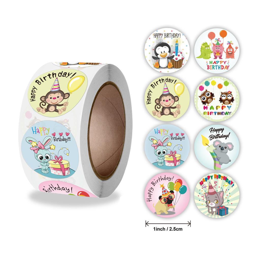 100-500Pcs High-Quality "Happy High-Quality Birthday" High-Quality Sticker High-Quality Envelope High-Quality Sealing High-Quality Label