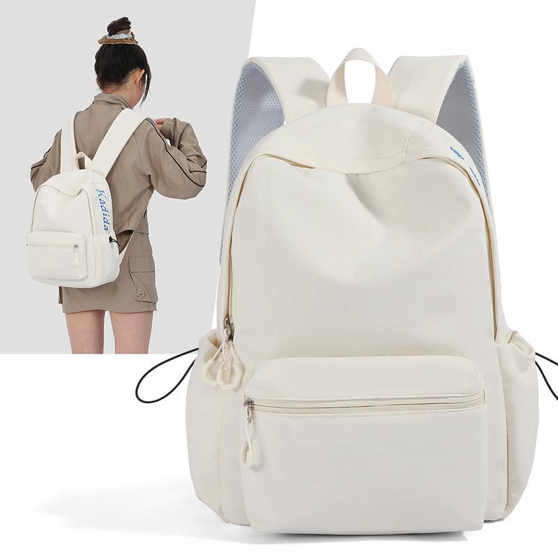 New schoolbag for women, INS style campus minimalist lightweight backpack, Korean style versatile forest-style middle and high school backpack