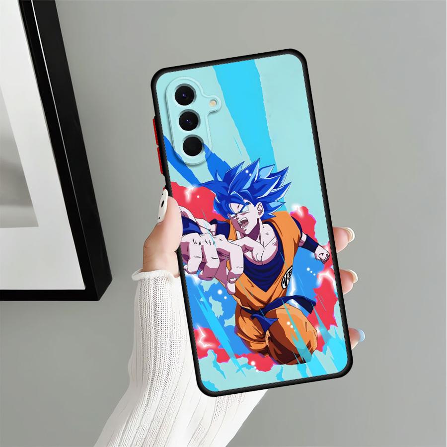 Case for Samsung Galaxy A34 A22 A24 A73 A21s A25 A26 A54 A53 A52 A56 A35 A36 Back Phone Cover Dragon Ball Color Goku