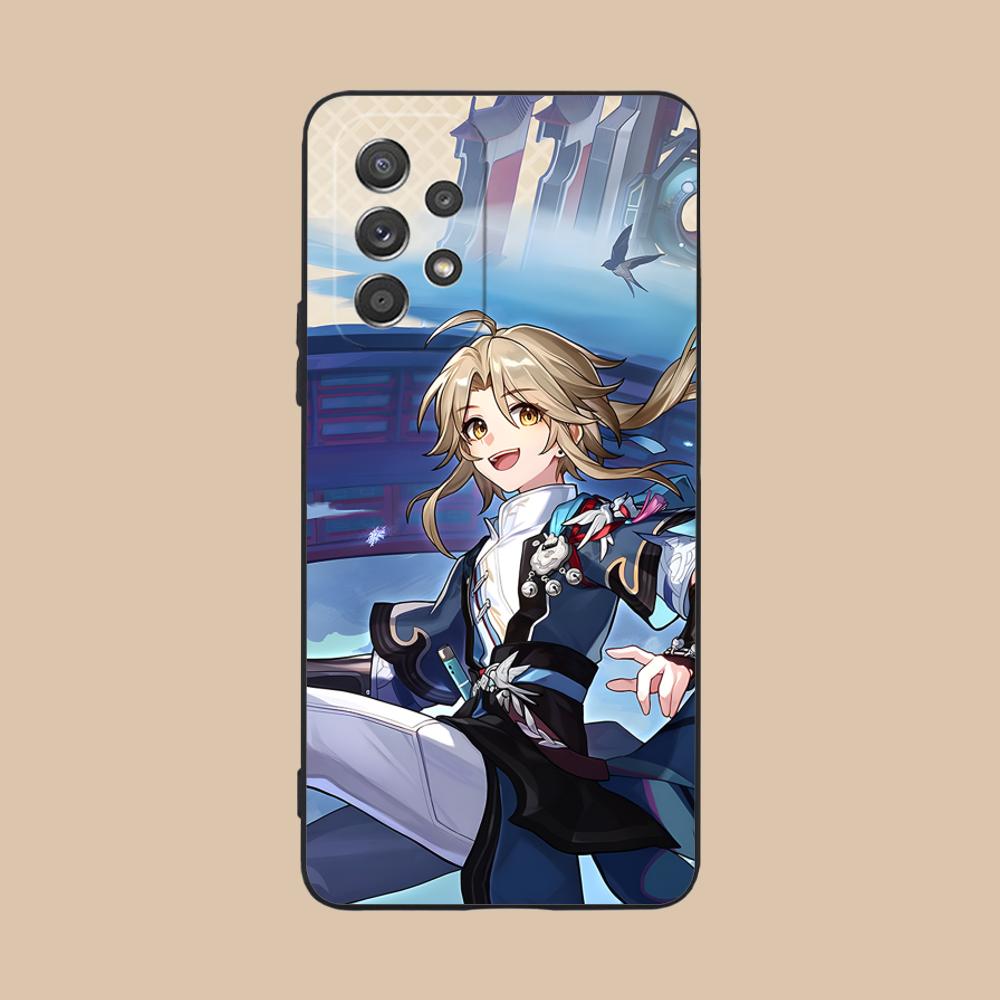 HSR Yanqing Matte TPU Mobile Phone Case for Samsung Galaxy M55 54 42 35 34 33 32 23 22 15 14 13 12 F55 5G Colorful Cover