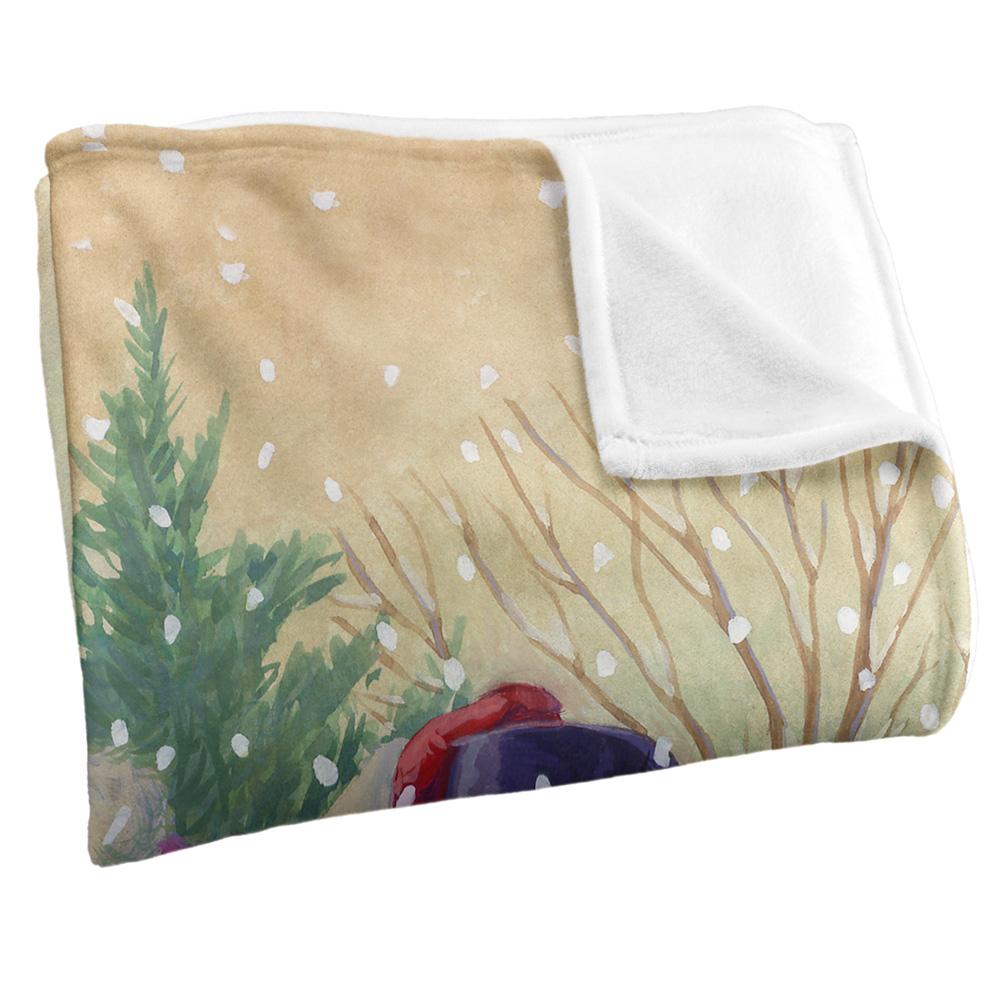 JQ Licensing Silky Snowman Santa Claus Christmas Supersoft Blanket