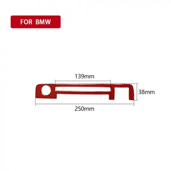 Red For BMW 3 Series E46 98-05 Carbon Fiber Interior CD Panel Frame Cover Trim