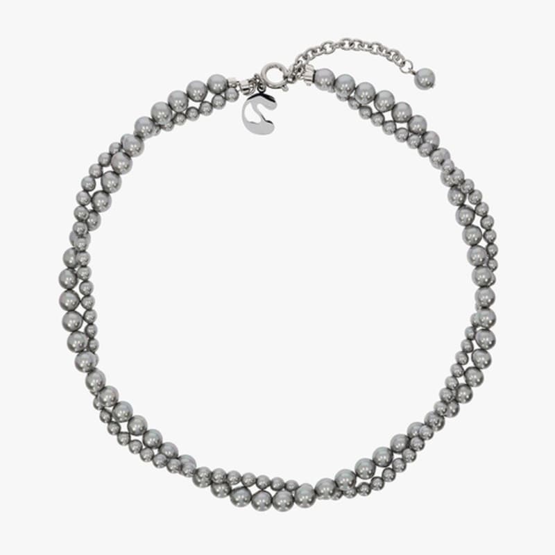 Cozywaveclub TWIST NECKLACE_GREY