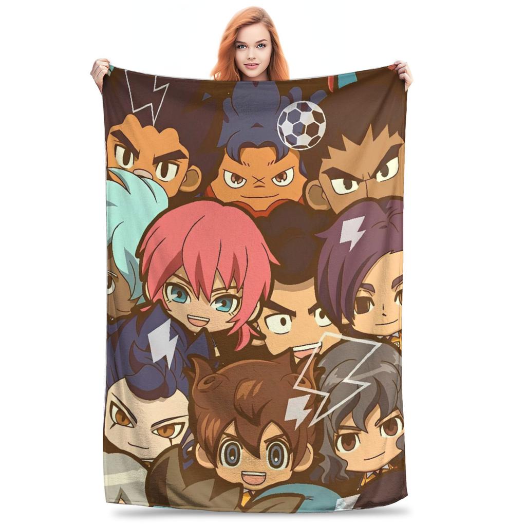Inazuma Eleven Axel Blaz Gouenji  Plush Blankets Girls Boys  Flannel Throw Blanket Bed Soft Customized Quality Bedspread Gift