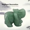 1.5inch Natural Stone Carved Elephant Crystal Figurine Home Decoration Furnishing Article (#07)