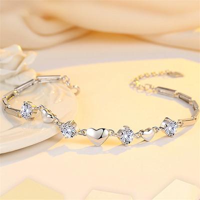 Temperament Silver Bracelet Female Girlfriends Love Bracelet Bracelet Bracelet Couple Hand Jewelry