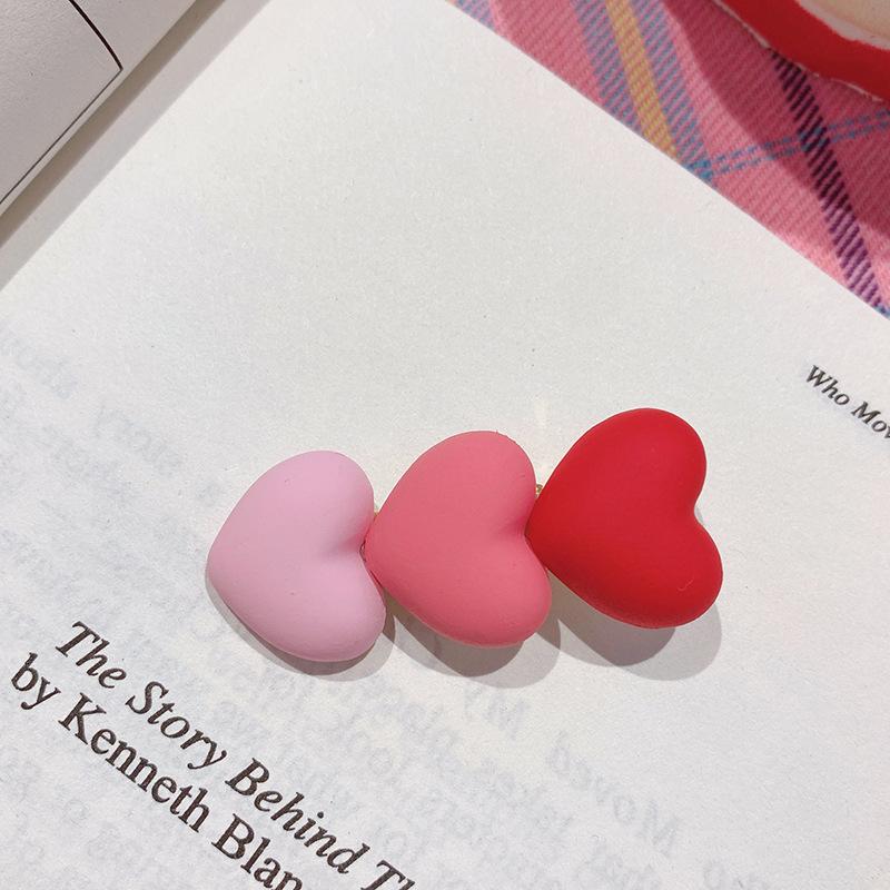 

2 шт. корейский стиль любовь маленькая заколка для волос детская заколка для волос сбоку заколка аксессуары для волос головной убор маленькая девочка заколка летняя челка заколка красный