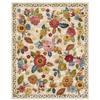 Vintage Floral Print Pattern Living Room Carpet Foldable Machine Washable Sofa Coffee Table Non-slip Floor Mat Bedroom Soft Rug