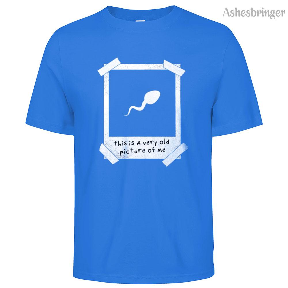 Mens Cotton This Is A Very Old Picture Of Me Graphic Funny T Shirt Street Casual Style Tee for Men and Women