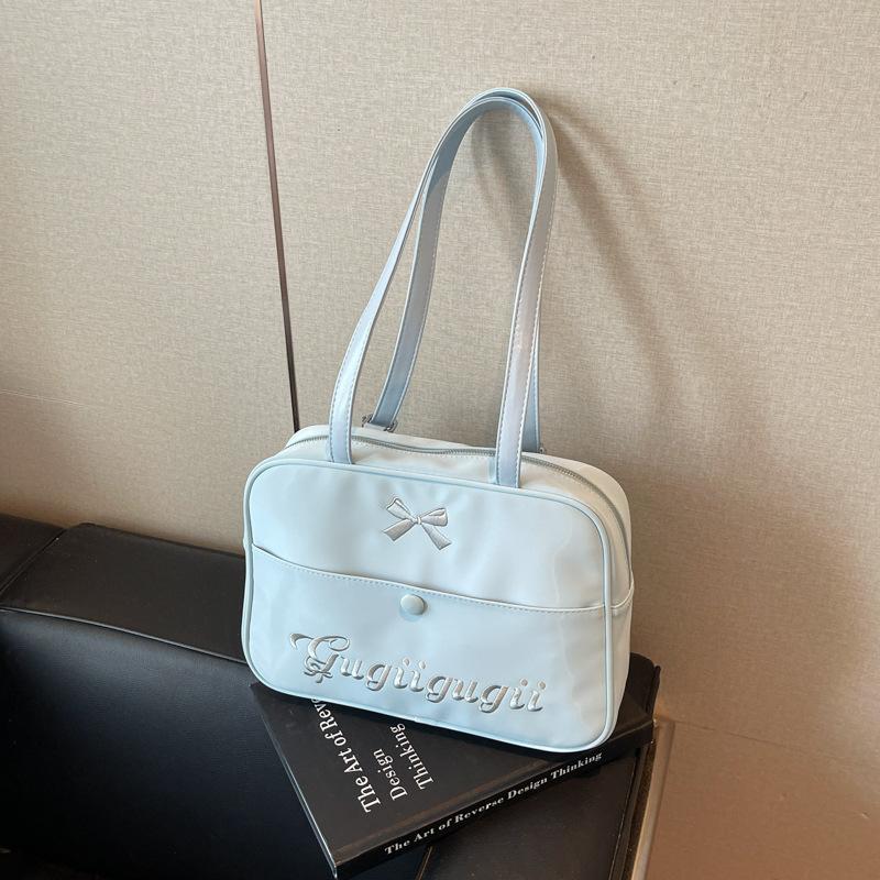 

Сумка-конверт с бантом большой вместимости, модная и универсальная, простая текстура, женская наплечная сумка, кроссбоди, многоцелевой рюкзак синий