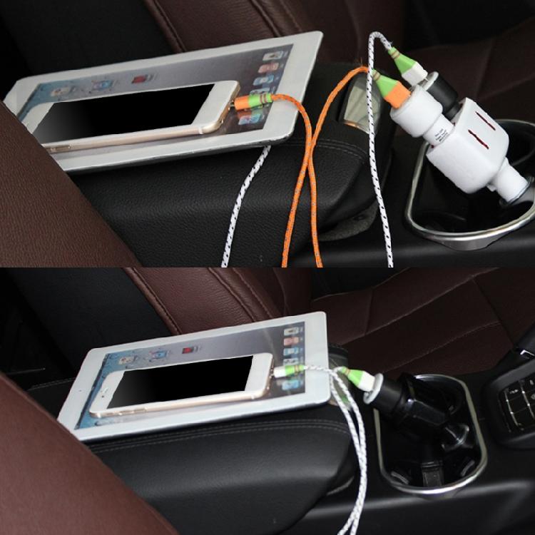 12V-24V Car Power Lighter Socket Charging Splitter Adapter with LED Light for Mobile Phones Driving Recorder