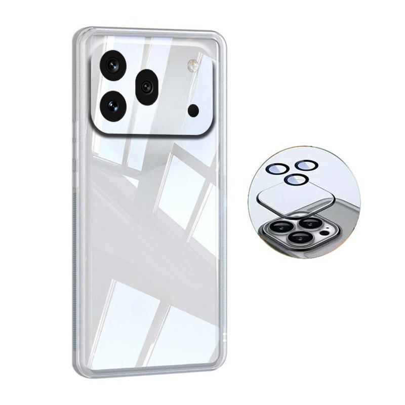 For Honor 600 Pro Case Camera Protection Semi Transparent Soft Silicone Shockproof with Lens Protector Films for Honor 600 Pro Back Cover