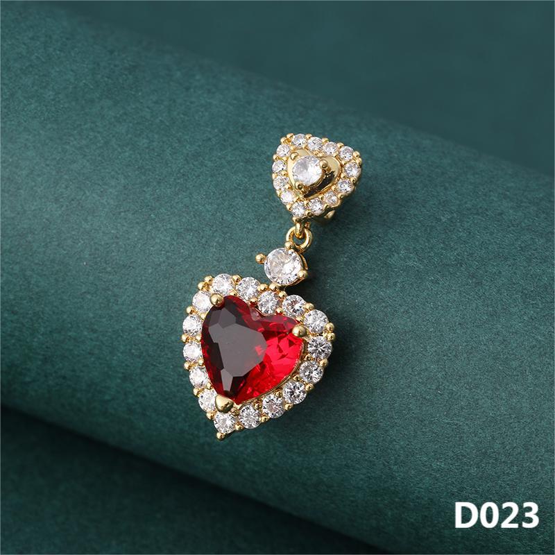 

Милое модное ожерелье с подвеской в виде красного циркона с микроинкрустацией Love, креативное, нишевое