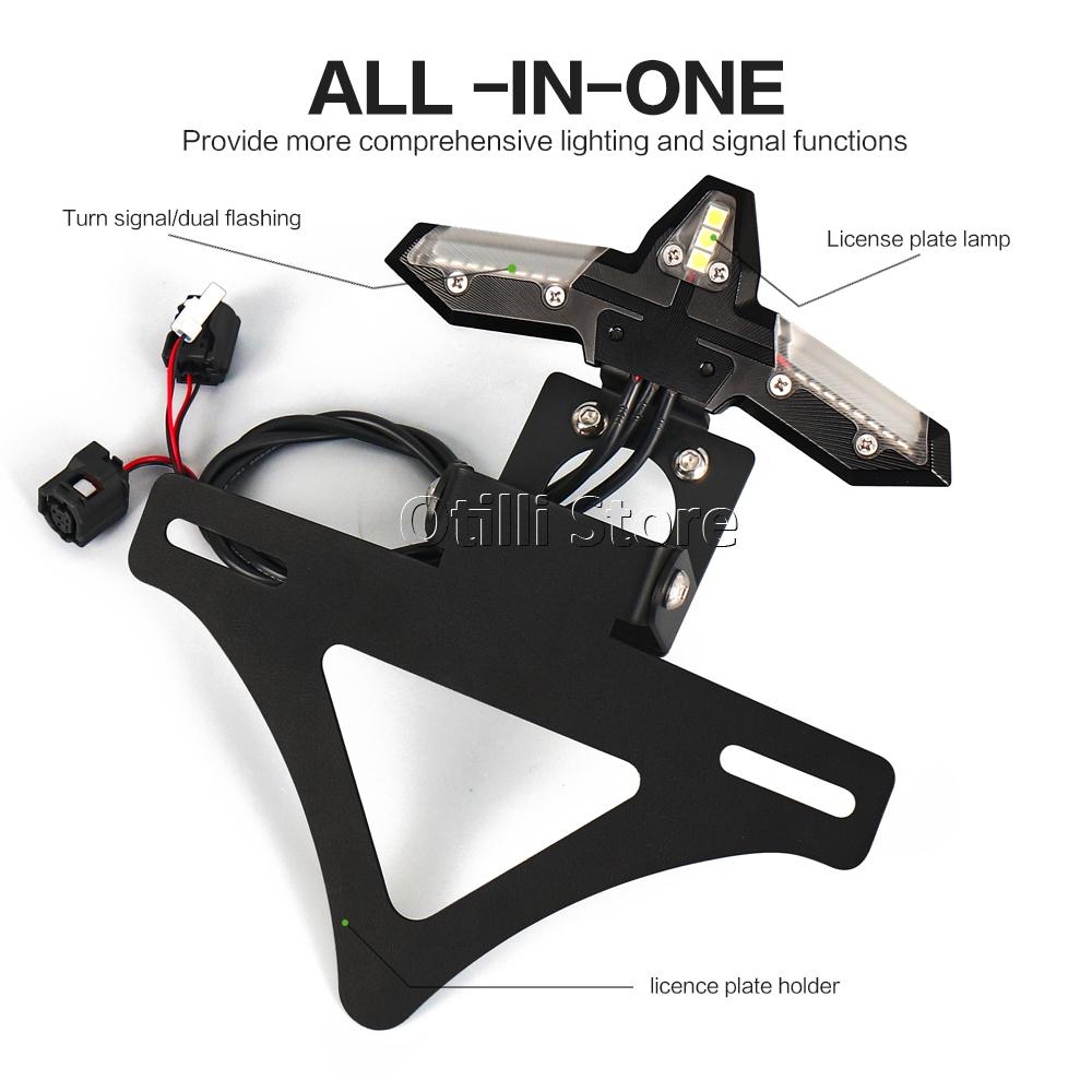 YZF R6 License Plate Holder LED Light For YAMAHA YZF-R6 2015-2025 YZFR6 Motorcycle Tail Frame Bracket Rear Fender Eliminator