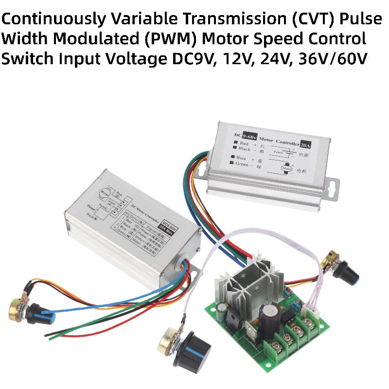 1 Stück PWM Drehzahlregler Stufenloser Gleichstrommotor Drehzahlregler DC 9V-60V 12V 24V 60V 20A Motor Pulsweitenmodulator Regler