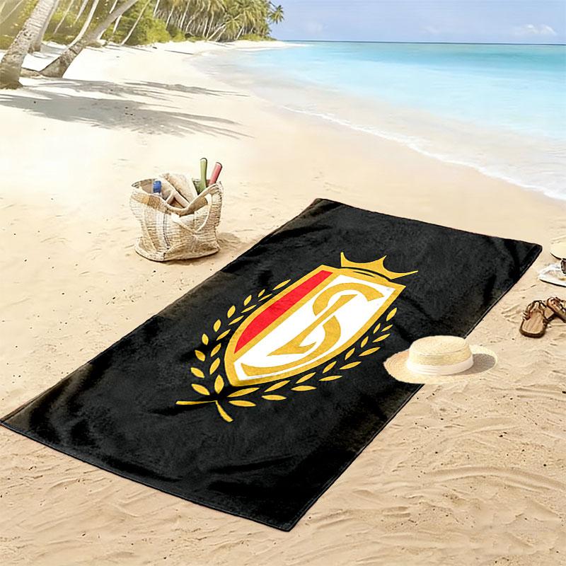 STD Liège Print Beach Towel, Large Soft Quick Dry Towel for Beach Camping Swimming