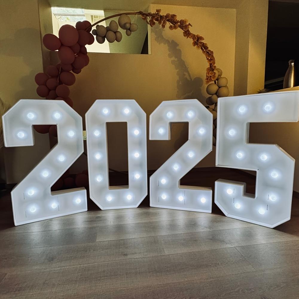 2 Stück DIY 73cm Digitales Licht mit Weißem Licht 3D KT-Platte Digitales Modell Geburtstag, Jubiläumsparty Dekoration, 18 Jahre, 20 Jahre