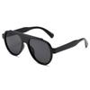European and American large frame metal hinged toad glasses men's and women's new fashionable outdoor riding UV-proof sunglasses