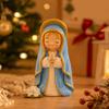 Desktop Wunschstatue Niedliche Wünschende Mädchenfigurine, Cartoon Gebets Harz Künstlerische Gartenverzierung Statue, Weihnachtsdekoration, Heilende Ästhetik