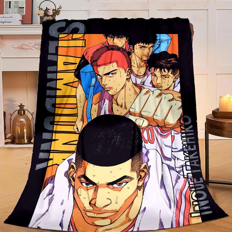 1PC Anime Basketball Heroes Flannel Blanket Gift, Suitable for Both Men And Women, Soft Ideal for Beds And Sofa, Birthday Or Christmas Gift