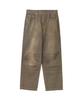 Pips Motorcycle Vintage Old Denim Pants Brown