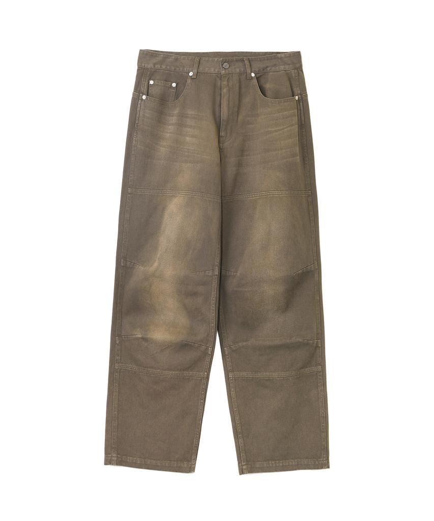 PHYPS MOTORCYCLE Vintage Old Denim Pants Brown