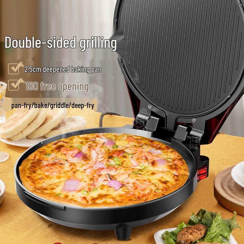 Electric Griddle with Double-Sided Heating: Extra Deep Grill, Barbecue Pot, Baking Pan, and Pancake Maker for Home Use