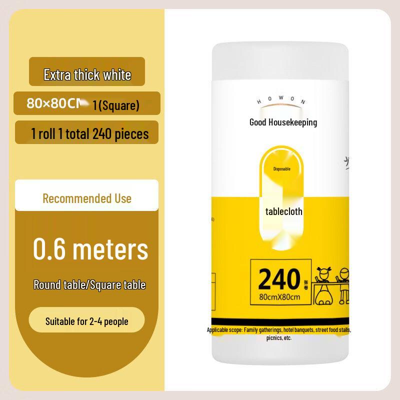 ZISIZ Disposable Waterproof Plastic Tablecloth