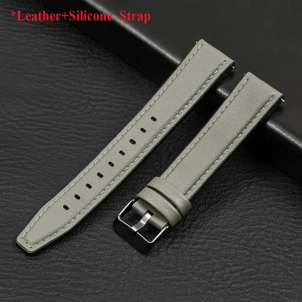 20mm 22mm Leather Strap for Samsung Galaxy Watch 7 6 5 4 40 44mm Gear Band Vintage Bracelet for Xiaomi Redmi Watch 5 Lite/Active