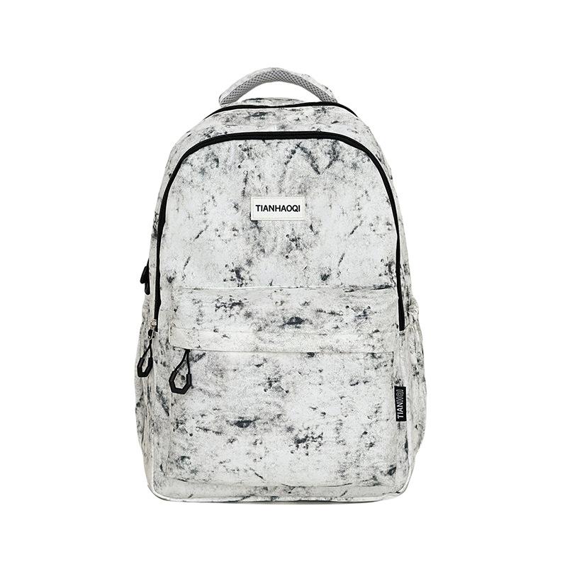 Schoolbagins niche new campus schoolbag tie-dye fashionable wear-resistant dirt-resistant backpack large capacity simple versatile backpack
