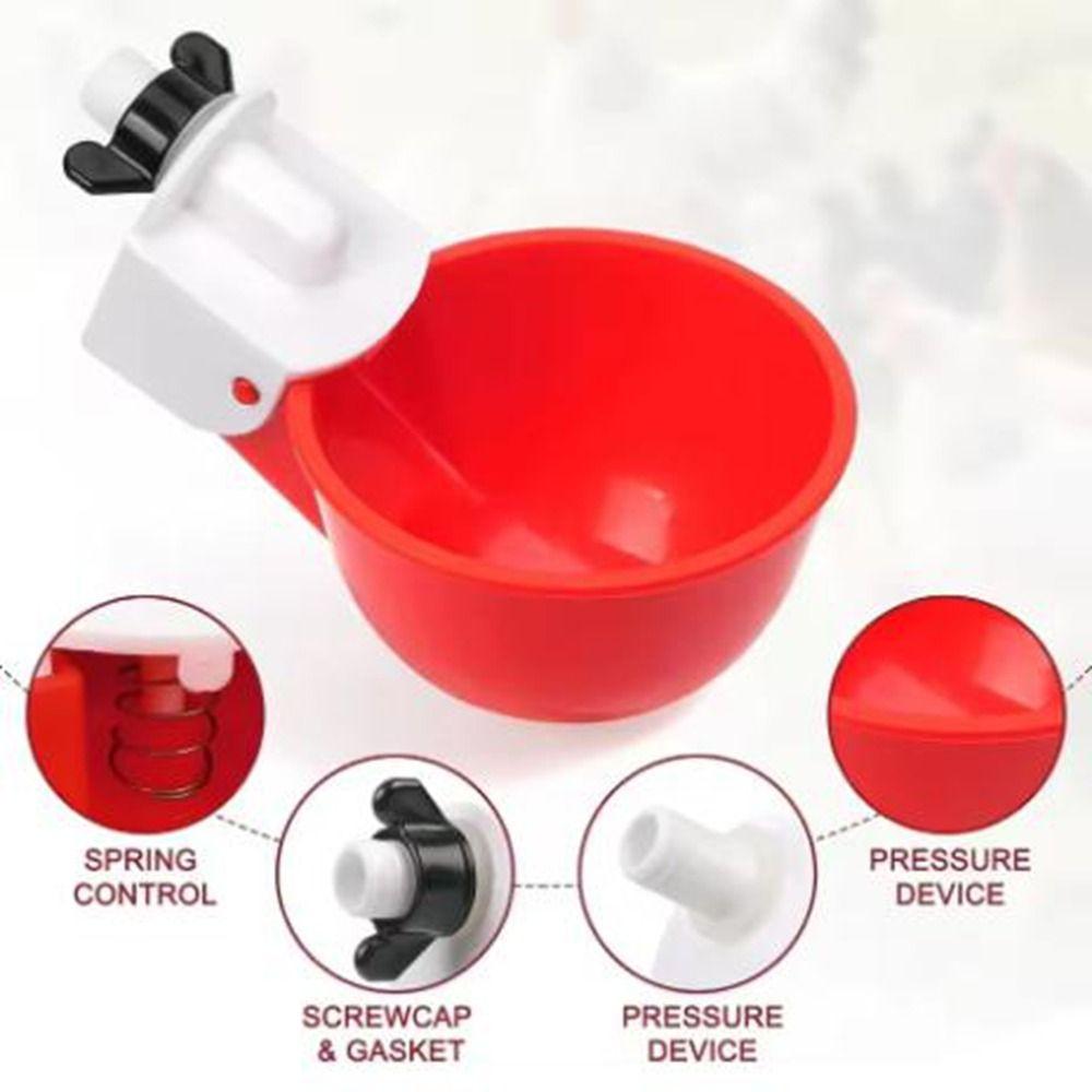 8Pcs Plastic Automatic Chicken Drinker Hanging Chicken Water Feeder Poultry Drinker Farm Feeding