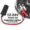 12V Car Charger Battery Terminal Clamp Clip Extension Cord Smoke Igniter Adapter Cable for Truck Trailer Motorcycle Outdoor Power Source Charging