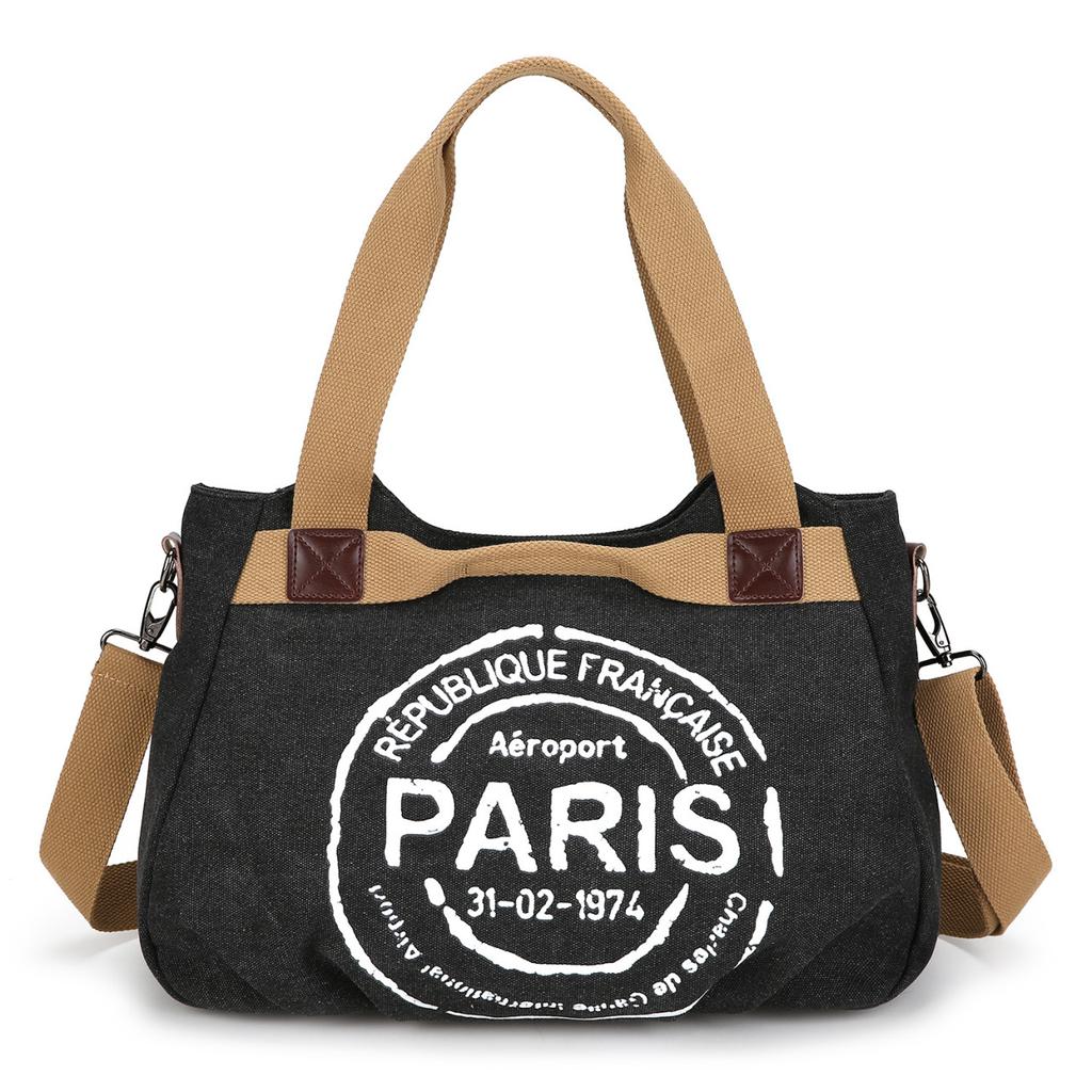 Student Class Leisure Handheld Letter Tote Bag Large Capacity Shoulder Canvas Tote Bag