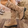Women High Boots Suede Designer Knee High Shoes New Brand Winter 2026 Gladiator Goth Fashion Classic Snow Boots