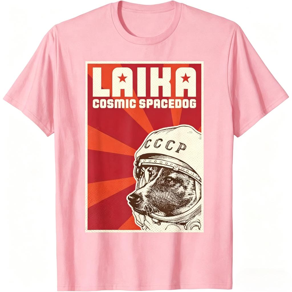 Laika Dog Sputnik Space Dog USSR Unisex TShirt with Laika Space Dog Unisexs Clothing and Womens Clothing Summer New T Shirt