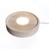 Round Shaped Display Pedestal LED Lights Display Base Crystal Wooden Lighting Bases Stands for Crystal and Glass Display