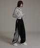 LIKE THE MOST Training Pintuck Color Block Wide Pants Black