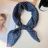 58cm Scarf for Women Cotton Linen Small Square Versatile Polka Dot Decorative Scarf Headscarf Neck Protection Scarfs Shawl