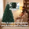 Artificial Christmas Tree 180cm 700 Tips Foldable Steel Stand