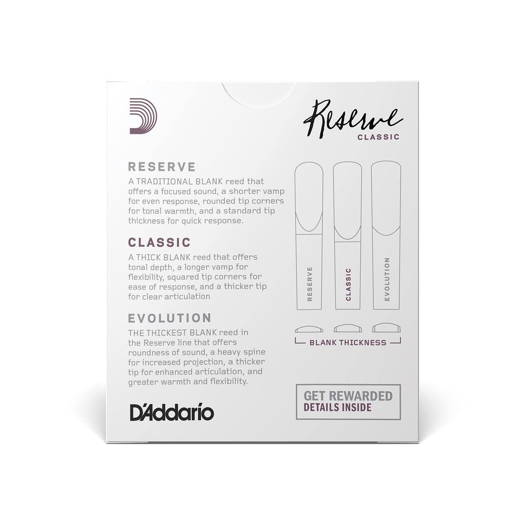WoodWinds plátek pro Bb klarinet RESERVE CLASSIC DCT1035 10 kusů D'Addario D'Addario [Tvrdost 3,5] []