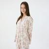 Lunaluz Women S Long Sleeve Two Piece pajamaS Eden roSe Mink Span Collar Neck 2c 
