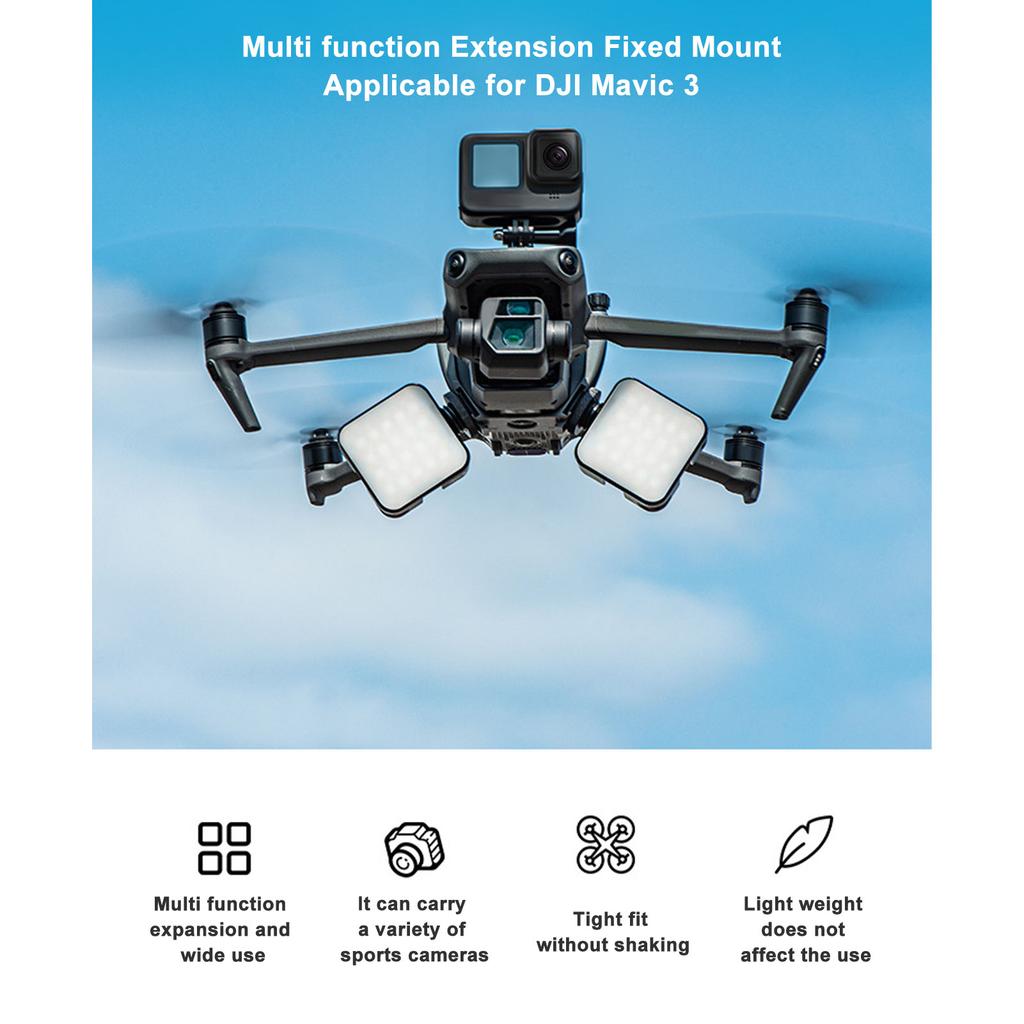 Expansionsfästesats för drönare för DJI Mavic 3 Multifunktionell Fäste för drönarkamera med 1/4tum Skruvadapter