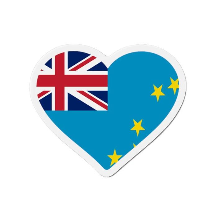 Aimant Coeur Drapeau Tuvalu - Multicolore - 6 Cm - 50 Pièces - Résine Synthétique - Mixte