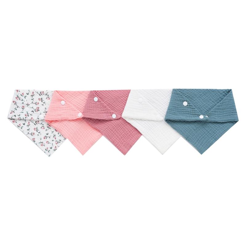 3PCS/5PCS Muslin Bibs Baby Face Towel Wash Cloth Drooling Bibs Toddlers Neck Scarf Baby Stuff Dropshipping