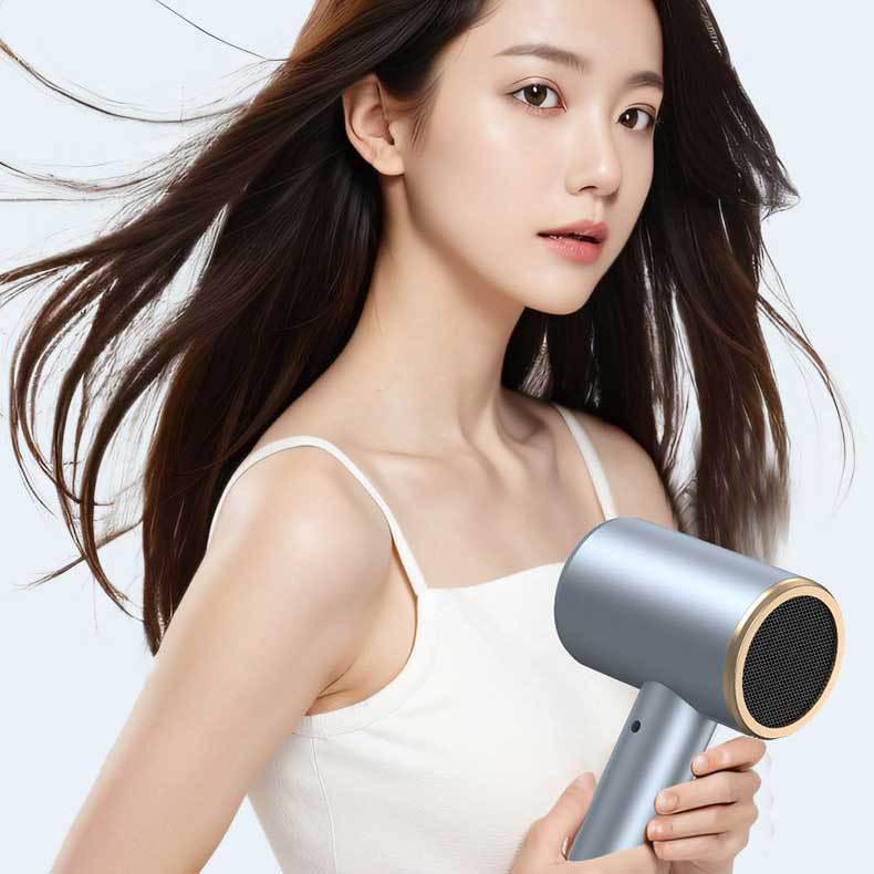 High-Power Negative Ion Hair Dryer with Quick Dry & Blue Light Care for Home Use